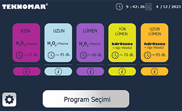 HRF 3000 hdrOzone Program Menü